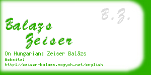 balazs zeiser business card